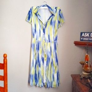 Green and blue size 18w dress